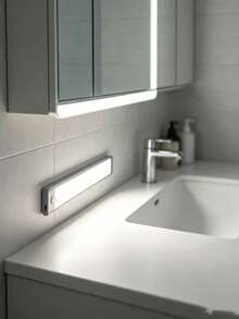 1pc Kitchen LED Motion Sensor Cabinet Light, Rechargeable Aluminum Alloy Under Cabinet Light, Motion Sensor Rechargeable LED Cabinet Light - Wireless, USB Powered Night Light, Suitable For Multiple Room Types, Wireless Magnetic Adhesive Night Light, Suitable For Wardrobe, Cabinet, Stairs, Hallway, Shelf - Multi-color light - View 8
