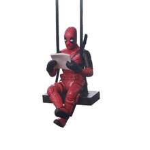 1pc Funny Pose Guard Swinging Car Hanging Ornament, Resin Spider Guard Figurine Pendant, Rearview Mirror Decoration, Theme Collection Gift - Multicolor - View 8