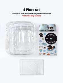 Hard PC Camera Protective Case For Fujifilm Mini 13, Anti-Drop Anti-Scratch Transparent Protective Shell + Adjustable Printed Lanyard + DIY Cartoon Stickers, Durable Anti-Yellowing Protective Cover Suitable For Travel, Outdoor And Daily Photography - View 8