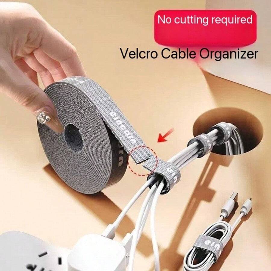 Japanese Style Cable Ties Living Room Office Data Cable Organizer Storage Tool Portable Cable Winder Magic Tape Straps