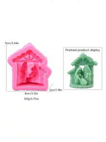1件 Yosu House 石膏裝飾品蠟燭模具 矽膠模 DIY 石膏矽膠模 - 一家人矽膠模具 - 查看 3