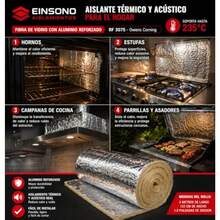 Aislante Térmico Y Acústico de Fibra de Vidrio Con Aluminio, 3 metros x 122cm x 1.5 pul Owens Cornig altas temperaturas tuberias boiler escapes rf 3075 techos ductos aire acondicionado - como en la imagen - Ver 6