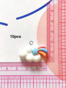 10/20/100pcs Creative Shooting Star Cloud Pendant Charms DIY Handmade Keychain Bag Pendant Accessories - Clouds - View 17