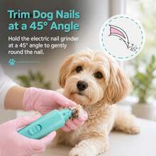 Automatic Low Noise Pet Nail Grinder, Suitable For Small Dogs And Cats, Portable Battery Powered Nail Trimmer, Durable Fashion Pet Grooming Essential (2 AAA Batteries Not Included), Battery Not Included - A - View 4