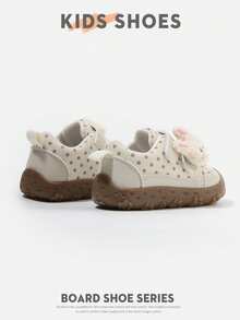 Infant Baby Girl Walking Shoes Soft Sole Comfortable Cute Cartoon Casual Sports Shoes Polka Dot Design Suitable For All Seasons - Beige - View 6
