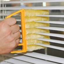 Blind Cleaner Brush , Blinds Dust Shutters , Mini Washable & Removable Window Air Conditioner Duster With 7 Slat Handheld Household Kitchen Cleaning Tools , For Awnings , Siding , Vinyl , Car , Fan - Default - View 1