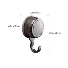 3pcs Strong Suction Cup Hooks, Suitable For Bathroom And Bedroom Organization - Sturdy And Stable, No Drilling Required, Easy Installation, Large Load Capacity, Multi-Functional Wall Storage Hooks, 3pcs Strong Suction Cup Hooks - - Hook - View 3