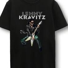 Rare Lenny Kravitz Vocalist Men'S 5XL T-Shirt Tee K820 - 黑色 - 查看 7