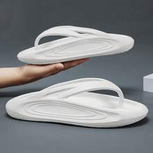 Men's Fashionable Summer Outdoor Casual Flip Flops, Wear-Resistant Personalized Beach Slippers - White - View 4