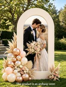 Custom Photo & Text Arch Decor, Personalized Wedding & Birthday Backdrop, Double-Sided Elastic Cover DIY Arch Wall Panel, Stretchable Wrinkle-Resistant Polyester Fabric, Party Decoration - Multicolor - View 7