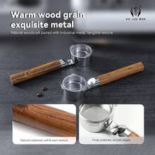 1pc Espresso Bottomless Portafilter/New Style, Flat Bottom, No Workstation Required/Coffee Extraction Tool/304 Stainless Steel/Detachable & Washable/Essential Tool For Baristas, Compatible With Donlim 51mm 3-Lugs And Other Models - Silver - View 7