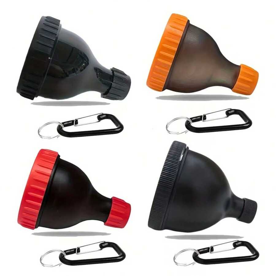2pcs Protein Powder Portable Container Funnel - Mini Funnel With Keychain And Key Ring, Water Bottle Funnel, Suitable For Water Bottles And Shaker Cups