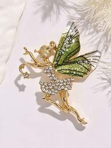 1pc Elegant Exquisite Angel Girl Brooch, Premium Creative Delicate Pin, Versatile Women's Clothing Accessory Decorative Corsage - Angel Girl Brooch - View 3