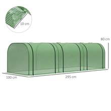 295 X 100 Cm Low Tunnel Greenhouse - Clear - T0001-01-06054 - View 9