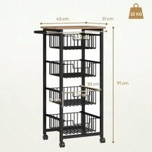 Mobile Storage Islands - Brown - View 1