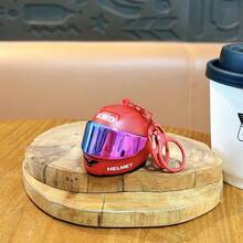 1pc Cool Motorcycle Helmet Keychain, Funny Car Key Chain Pendant, Creative Rider Motorcycle Backpack Decoration - Multicolor - View 10