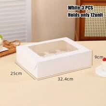 Cupcake Box With Window, Birthday Holiday Party Baking Supplies Dessert Box, Halloween, Thanksgiving And Christmas Gift Box - New Model - View 14