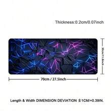 1pc Creative Fashion Geometric Design Extended Gaming Mouse Pad, Large Gaming Mouse Waterproof With Rubber Base, Non Slip Desktop Pad, Suitable For Home And Office, Abstract Painting - View 14