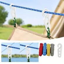 4pcs/Set, 10m/393.7in Nylon Rope, Used For Fixing And Dragging Items, Camping Accessories, Indoor/Outdoor Clothesline, Random Rope Color, Clothesline - Multicolor - View 6