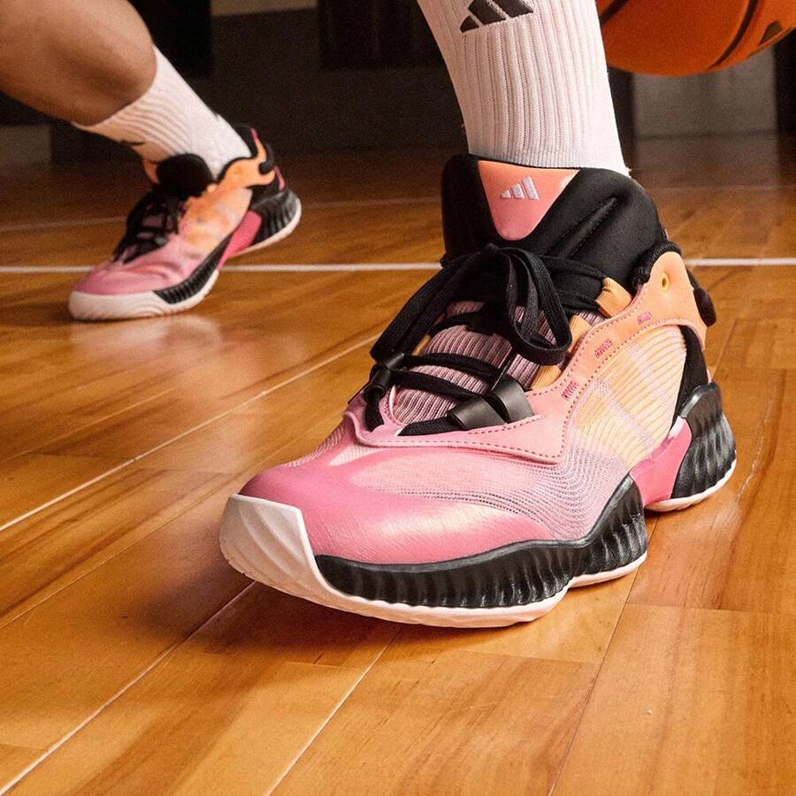 Adidas PRO VENTILATE LOW "Thousand-Thread Armor" Stable Breathable Moisture-Wicking Cushioned Team Basketball Shoes JH5840 - Watermelon Pink - View 1