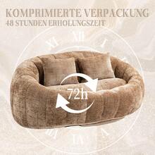 Bean Bag Sofa - Beige Chenille, Comfortable Accent Chair For Home And Outdoor Use - 咖啡棕 - 查看 7