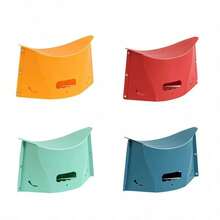 Taburete plegable multifuncional, taburete plegable para adultos, taburete de bar portátil para interiores, con asa y superficie antideslizante, taburete plegable, adecuado para dormitorio, cocina, tocador, iglesia, camping, interiores y exteriores - Multicolor - Ver 5