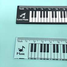 2 buah Penggaris Lurus Not Musik, Penggaris Keyboard Piano Gaya Musik Kreatif, Penggaris Dekorasi Not Musik Lucu, Hadiah Kreatif untuk Pecinta Musik, Penggaris Lurus Kunci Piano Hitam Putih, Penggaris Lurus Skala Garis Staf, Hadiah untuk Guru Musik, Alat Kantor Praktis - Berbagai gaya - View 6
