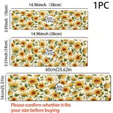 1pc Sunflower Pattern Rubber Faucet Splash Guard, Bathroom Faucet Splash Pad, Mud Guard, Moisture-Proof Non-Slip Faucet Pad, Kitchen Countertop Accessory. Protect Your Kitchen Countertop. - Multicolor - View 6