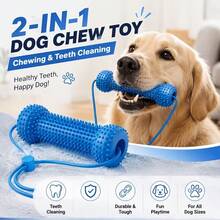 Pet Toothbrush Holder Interactive Dog Toy Durable Dog Chew Toy Clean Teeth Dog Bite-Resistant Toothbrush Cleaning Chewing Toy Suitable For Small To Large Dogs Easier Dog Brushing Pet Toothbrush And Chew Stick - Multicolor - View 2