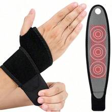 Self-Heating Red Dot Friction Warm Wrist Guards, Suitable For Home, Sports, Fitness And Office And Other Occasions Wrist Protection. - Black - View 11