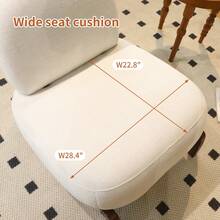 Set Of 2 Cute Accent Chair White With Wooden Legs – Comfortable For Living Room, Bedroom Or Balcony - White - View 3