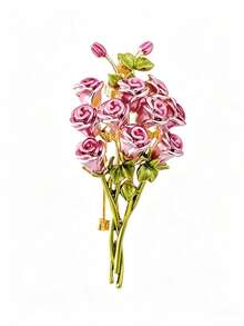 1 Vintage Rose Brooch, Elegant Bouquet Brooch, Vintage Versatile Style Plant Brooch, Suitable For Parties, Graduation Ceremonies, And Birthdays - Brooch - View 6