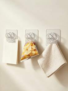 1 Pack 10pcs Refrigerator Memo Clips, Message Memo Storage Clips, Suitable For Kitchen, Living Room, Study, Applicable For Memo Storage, Refrigerator Magnet Storage, DIY Photo Wall Tools, Home Decor Essentials, Christmas Decoration Supplies, Halloween Decoration Supplies, Furniture Storage Essentials, Perfect Gift - Clear - View 5