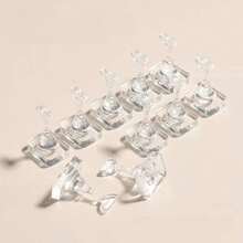 30/25/20/15/10 Transparent Nail Art Display Rack, Acrylic Nail Display Stand For Fingertips, Nail Practice Holder, Display Rack For Press-On Nails And Artificial Nails, Storage Rack For Nail Care Tools - Multicolor - View 6