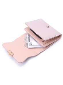 Popular Short Wallet Multi-Functional 70% Off Bag Student Coin Zipper Wallet Multi-Card Slot ID Card Storage Bag Daily Travel Short Wallet - Pink - View 5