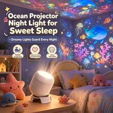 Kids Ocean Projector Night Light Rotatable Underwater Sea Pattern Projection Lamp Bedroom Decor Atmosphere Lamp Birthday Christmas Gift For Children - Multi-color light - View 6