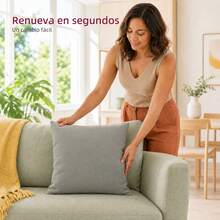 POLIGONO Cushion Cover - Light Grey - View 3