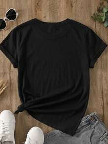 Plus Size Women Tops - Black - View 2