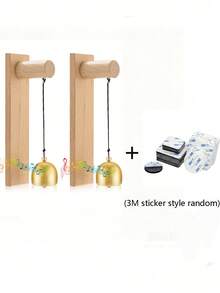 1/2/5pcs Store Doorbell, Magnetic Wooden Door Chime, Rings Upon Opening, Suitable For Coffee Shop Glass Doors, Store Entrances, Housewarming Gift - Black - View 16