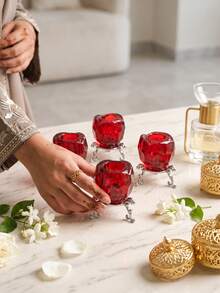 Candle Holder/Candelabra, Transparent Crystal Diamond Candle Holder Set With Polished Metal Base, Suitable For Home, Office And Party Decoration, Practical Round Display Base, Romantic Wedding Home Decor, Decorative Tabletop Accessory, Gift - Stylish Rose Design - View 16