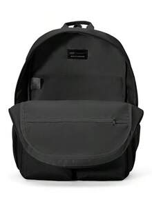 Skechers Unisex Durable Water-Resistant Large Capacity Student Backpack With Multiple Compartments For School And Commuting, Minimalist Design, Size: Approx. 47x32x15cm - Black - View 4