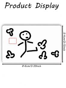 1pc Funny Stickman Official Credit Card Sticker Privacy Protection Card Skin, Funny Prank Holiday Gift PVC Material Anti-Fingerprint Anti-Scratch Wear-Resistant Card Sleeve Skin, Suitable For Chip Cards, Bank Cards, Credit Cards, Transit Cards, Student Campus Cards Personalized DIY - Multicolor - View 13