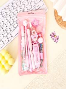 1 Set de Papelería de Alta Calidad, Incluye Bolígrafo de Color Macaron + Cinta Correctora + Bolígrafo Multicolor, Caja de Regalo de Papelería Esencial para Estudiantes/Oficina, Múltiples Colores Disponibles, Papelería de Moda para Estudiantes y Adolescentes - Conjunto de fútbol - Ver 10