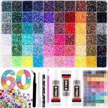 48,000pcs 60 Colors Resin Jelly Rhinestone Set, Multi-Color Flat Back Rhinestones For Diamond Painting, Includes 4 Bottles 10ml B7000 Jewelry Glue And Tools, Christmas Birthday Gift For Women - Sets - View 13