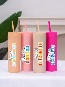 Stiker Vinyl Teks Pelangi Kustom, Stiker Nama Tulisan Tangan yang Dipersonalisasi, Label Dekoratif Tahan Air, Cocok untuk Laptop, Botol Minum, Buku Catatan, Mug Perjalanan, Hadiah Kustom untuk Penggunaan Sehari-hari - MultiWarna - View 3