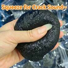 Black Coal Ball Building Block Handmade Squeeze Toy Stress Relief Venting Tool Sounding Stone Slow Rebound - Multicolor - View 2
