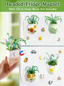 2800pcs Beaded Plant Set, Green Beaded Plant Kit,Preserved Plant Set, Natural-Colored Crystal Glass Leaf Beads For DIY, Green Glass Beads For Plant Making, Green Beads For Preserved Plants, Beaded Leaves For Jewelry Making, DIY Crafts - Multicolor - View 7