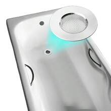 Ralo de Pia de Aço Inoxidável, Filtro de Banheira com Tela para Resíduos de Alimentos, Drenagem Eficiente, Ralo de Banheira de Aço Inoxidável, Ralo de Pia de Banheiro, Coletor de Cabelos do Ralo do Chuveiro, Ralo de Lavanderia, Acessórios de Banheiro, Ferramentas de Banheiro - Filtro - Visão 5