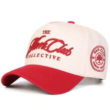 1 件 The Mare Club Collective 男士卡车司机帽，刺绣字母图案棒球帽，街头时尚五片帽，户外防晒，适合春秋旅行、海滩度假休闲 - 彩色 - 查看 3