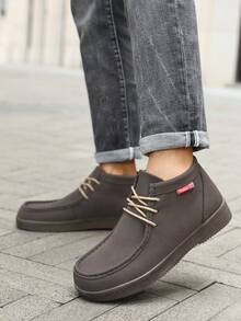 Men's Casual Comfortable Loafers, Business Outdoor Shoes, Men's Commuter Versatile Walking Shoes - Coffee Brown - View 5